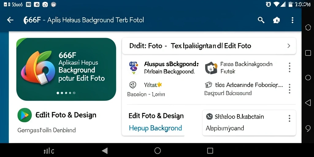 Antarmuka sederhana aplikasi 666F untuk hapus background foto.
