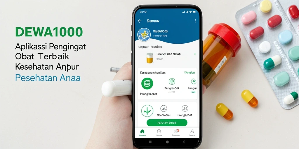Antarmuka DEWA1000 menampilkan pengingat obat yang efisien dan mudah dipahami.