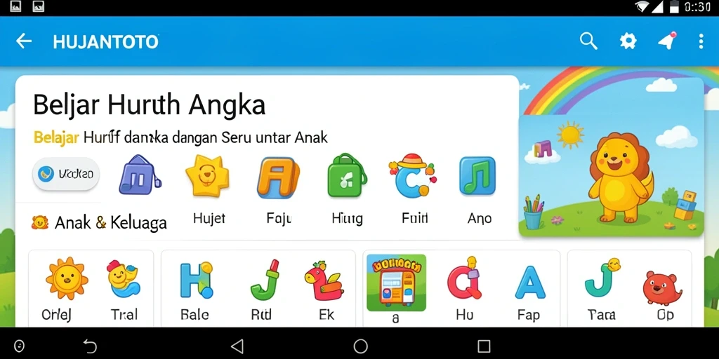 Antarmuka pengguna HUJANTOTO yang menarik dan interaktif untuk belajar.