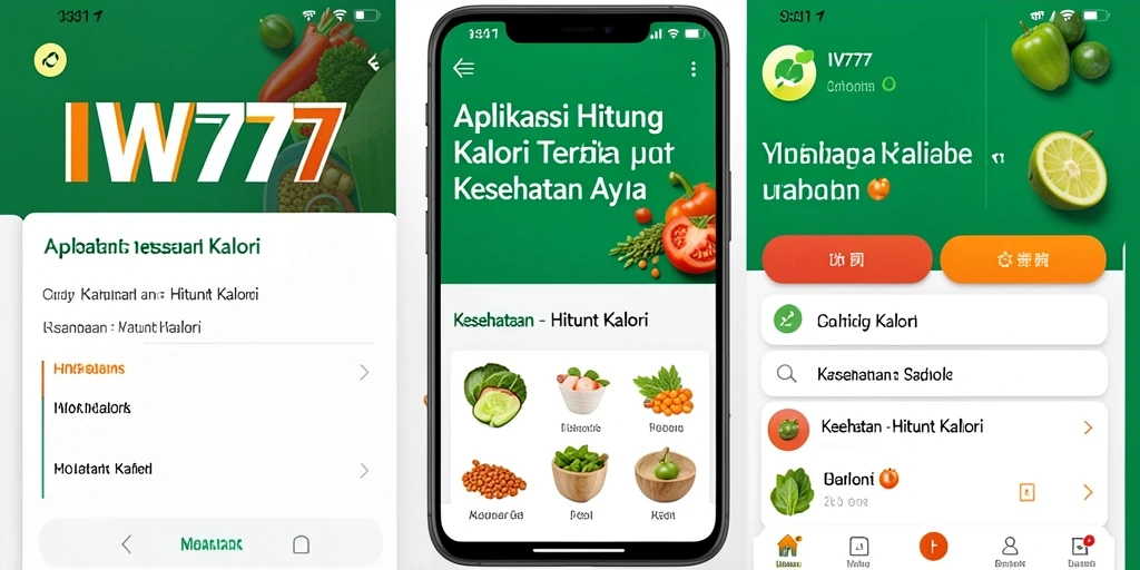 Tampilan antarmuka aplikasi IW777 yang memudahkan pengguna menghitung kalori.