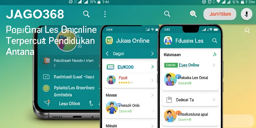 Antarmuka pengguna JAGO368 yang ramah dan interaktif untuk Les Online.