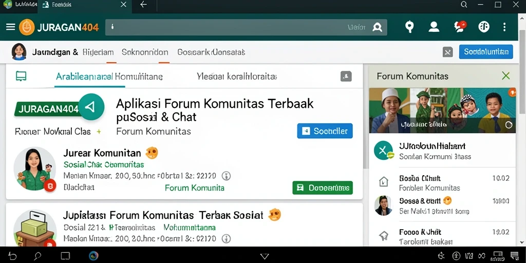 Antarmuka pengguna JURAGAN404 yang menarik dan interaktif.