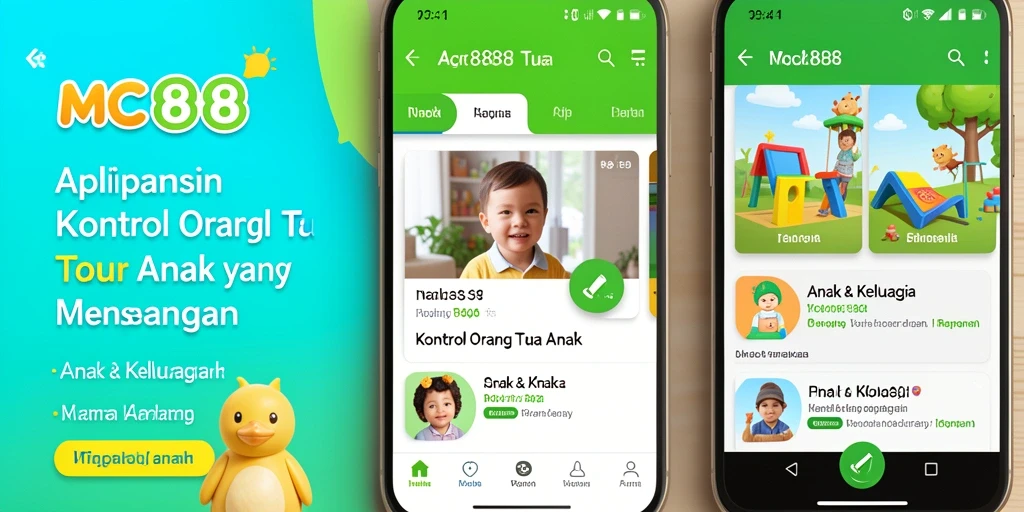 Tampilan antarmuka MC888 yang ramah pengguna untuk Kontrol Orang Tua Anak.