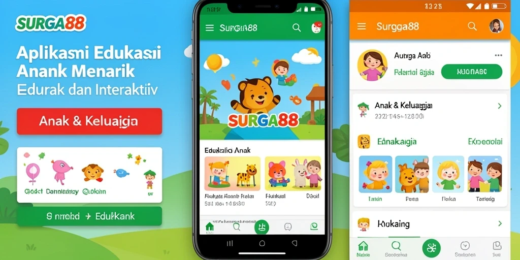 Antarmuka menarik dan fungsional dari aplikasi Edukasi Anak.
